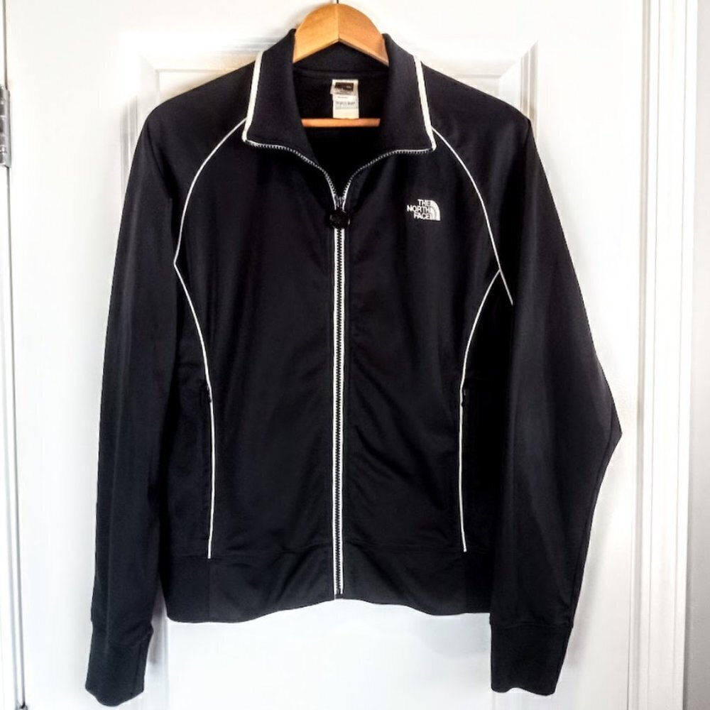 The North Face Black White Contrast Trim Full Zip Jacket XL